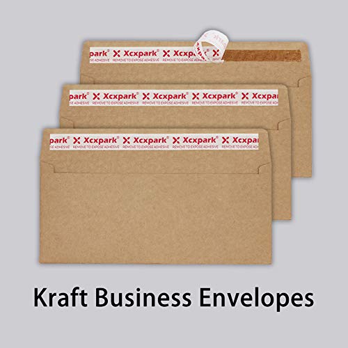 Xxcxpark 120 PCS #10 Braune Selbstsiegelkraft 4-1/8 x 9-1/2 Zoll Sicherheitsumschläge, Fensterlose unsichtbare Umschläge Super Starke Schnellsiegel Umschläge Sicherheitstönungsmuster Sicher