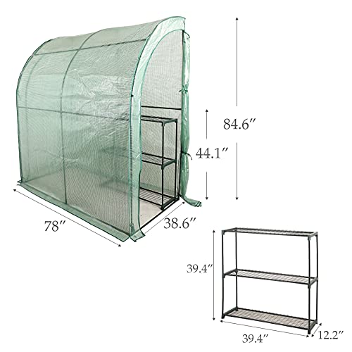 CO-Z Lean zu Greenhouse Walk in, Portable Mini Green House mit PE Cover