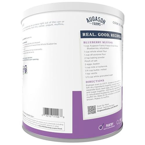 Augason Farms Einfrieren Getrocknete Ganze Blaubeeren 34 g Nr. 10 Can