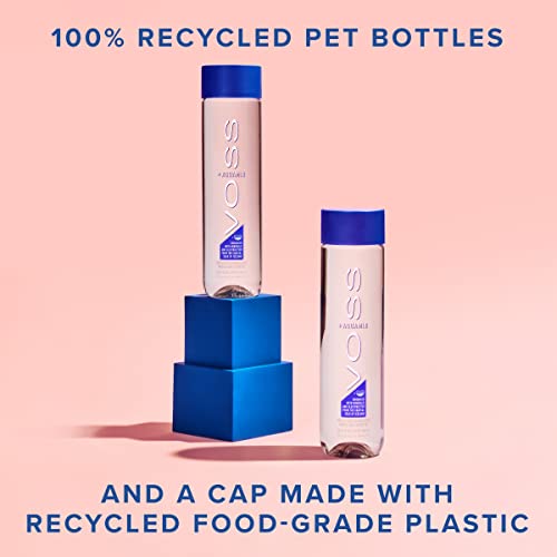 VOSS+ Aquamin - Premium gereinigtes Wasser mit Mineralstoffen und Elektrolyten für optimale Hydration - funktionelles Wasser mit erfrischendem Geschmack - recycelte PET-Flaschen - 850 ml (Paket von 12)