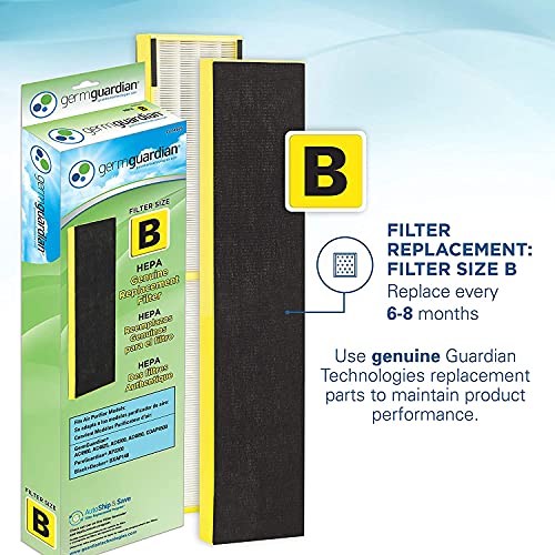 Germ Guardian True HEPA Filter Luftreiniger mit UV-Licht Sanitizer, beseitigt Keime, Filter Allergien, Pollen, Rauch, Staub Haustier Dander, Schimmelgeruch, Ruhiger 22 Zoll 4-in-1 Luftreiniger für zu Hause AC4825E