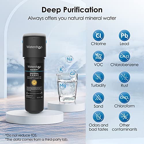 Wassertropfen 10UA unter Senke Wasserfiltersystem