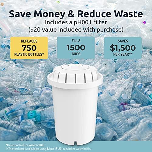 pH-Recharge Glas Alkalische Wasserfilter Dispenser | Countertop Wasserfiltersystem