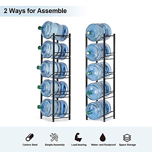 Nandae Water Cooler Jug Rack, 5-Tier Heavy Duty Water Bottle Holder (Deutsche Ausgabe)