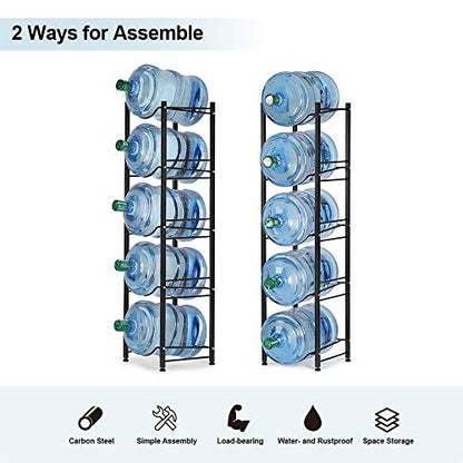 Nandae Water Cooler Jug Rack, 5-Tier Heavy Duty Water Bottle Holder (Deutsche Ausgabe)