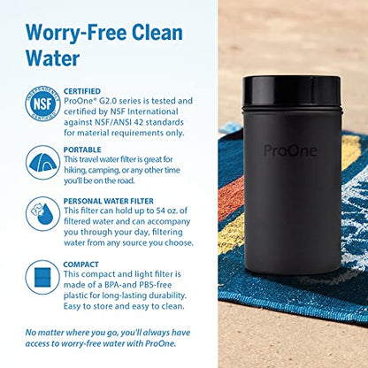 ProOne Scout II Personal Compact Gravity Water Filter System mit 5-Zoll Prepper Filter