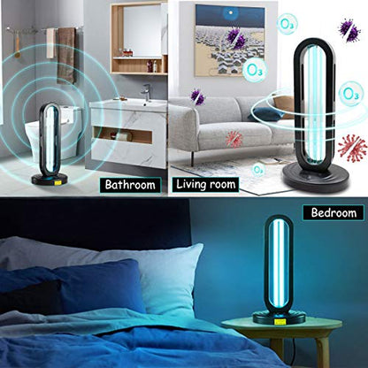 UV-Licht Sanitizer Deodorizer für Geruch Raum Lufterfrischer Desinfektion Leichte Germizide Lampe Ozon Sterilizer Lampe (Remote Control) 99,99% Sterilisationsrate 38W 110 V