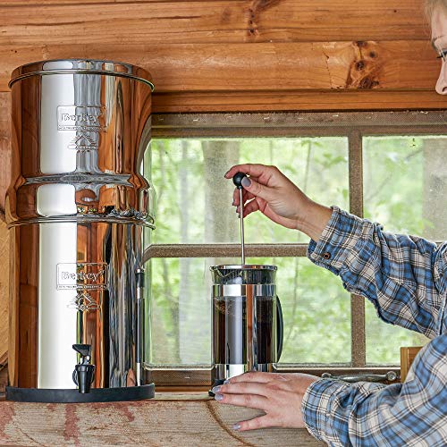 Crown Berkey Schwerkraft-gefütterter Wasserfilter mit 2 Black Berkey Reinigungselementen