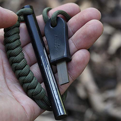 Bayite 10,2 cm Survival Ferrocerium Drilled Flint Fire Starter