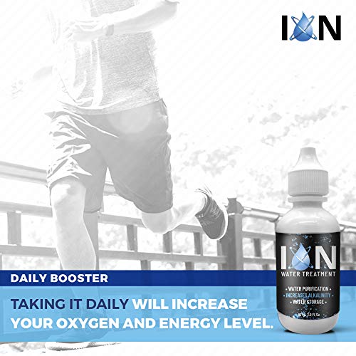 ION Alkalisches Wasser Tropfen pH-Booster | 7+ Jahre Wasserlagerung Behandlung & Reinigung Tropfen für das Trinken