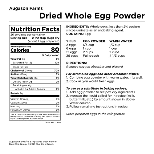 Augason Farms Getrocknetes Ganze-Ei-Pulver