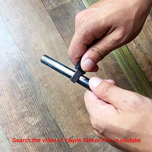 Bayite 10,2 cm Survival Ferrocerium Drilled Flint Fire Starter