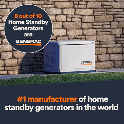 Generac 7228 18kW Air Cooled Guardian Series Home Standby Generator mit 200-Amp Transfer Switch
