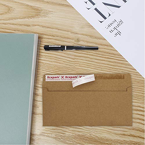 Xxcxpark 120 PCS #10 Braune Selbstsiegelkraft 4-1/8 x 9-1/2 Zoll Sicherheitsumschläge, Fensterlose unsichtbare Umschläge Super Starke Schnellsiegel Umschläge Sicherheitstönungsmuster Sicher