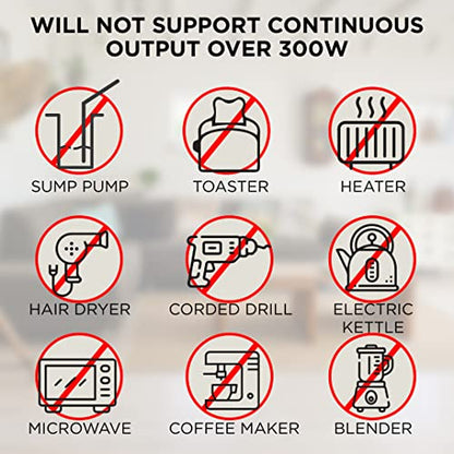 Westinghouse 296Wh 600 Peak Watt tragbares Kraftwerk und Solargenerator (Solarmodul nicht inbegriffen)
