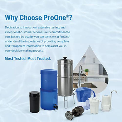 ProOne Scout II Personal Compact Gravity Water Filter System mit 5-Zoll Prepper Filter