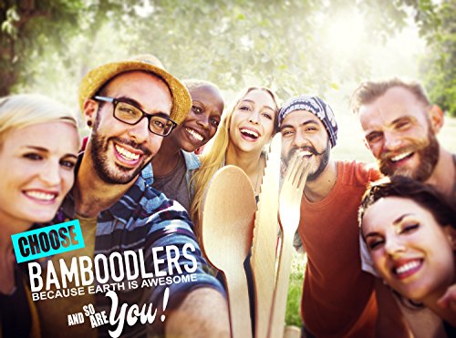 BAMBOODLERS Umweltfreundlich Einweg-Holzbesteck