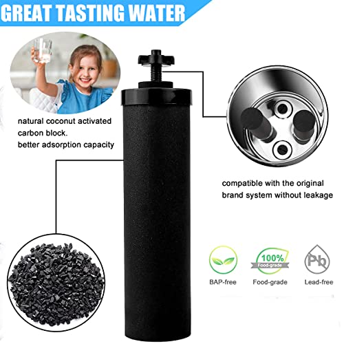 Wadoy Wasserfilter Kompatibel mit Berkey Wasserfilter System Black Element Cartridge (Paket von 4)