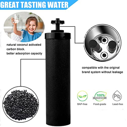 Wadoy Wasserfilter Kompatibel mit Berkey Wasserfilter System Black Element Cartridge (Paket von 4)