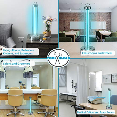 Ganzraum-UV-Licht Sanitizer - USA 100W Professionelle UV-C-Lampe für den kommerziellen und privaten Gebrauch - mit Fernbedienung, Timer und 10.000 Stunden Glühbirne - EPA registriert, Labor zertifiziert 99,9% Keim töten in 15 Minuten