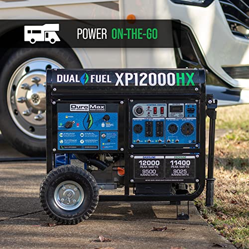DuroMax XP12000HX tragbarer Zweistoffgenerator-12000 Watt Gas oder Propanbetrieb