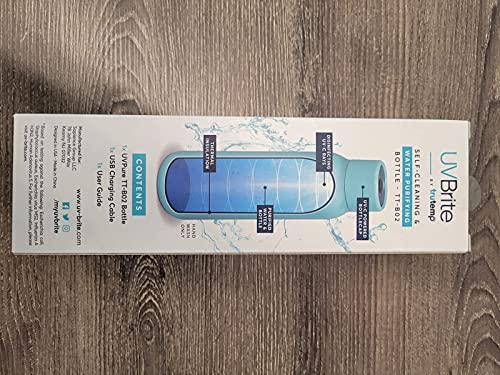 UVBrite Go Selbstreinigende UV-Wasserflasche - 527 g isolierter Edelstahl