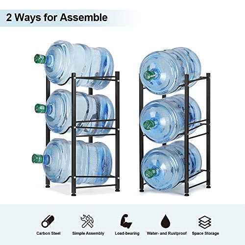 Nandae Water Cooler Jug Rack, 3-Tier Heavy Duty Water Bottle Storage Rack (Deutsche Ausgabe)