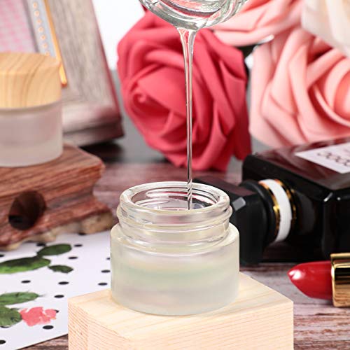 10 Stück Glas Kosmetik-Probe Gläser mit Bambus-Holz lecksicher Lids