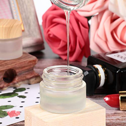 10 Stück Glas Kosmetik-Probe Gläser mit Bambus-Holz lecksicher Lids