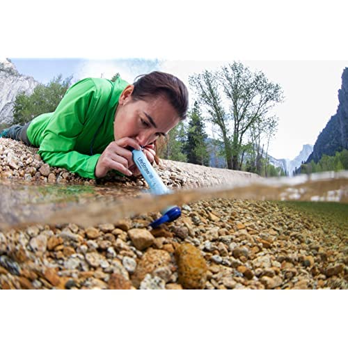 LifeStraw Persönlicher Wasserfilter für Wandern, Camping, Reisen und Notfallvorsorge, 1 Pack, Blau
