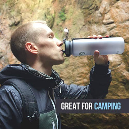 Embrava Best Sports Water Bottle - 907 g Large - Schneller Fluss, Flip Top Leak Proof Lid w / One Click Open - Nicht giftiges BPA frei & umweltfreundlich Tritan Co-Polyester Kunststoff
