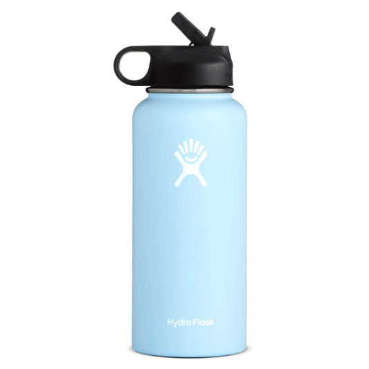 Hydro Flask Wide Mouth Wasserflasche, Straw Lid - 1134 g, Frost