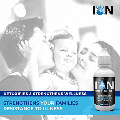 ION Alkalisches Wasser Tropfen pH-Booster | 7+ Jahre Wasserlagerung Behandlung & Reinigung Tropfen für das Trinken