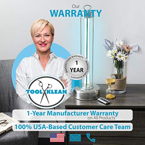 Ganzraum-UV-Licht Sanitizer - USA 100W Professionelle UV-C-Lampe für den kommerziellen und privaten Gebrauch - mit Fernbedienung, Timer und 10.000 Stunden Glühbirne - EPA registriert, Labor zertifiziert 99,9% Keim töten in 15 Minuten