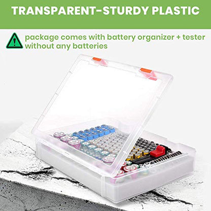 Batterien Speicher Container Organizer Box Case mit Tester Checker
