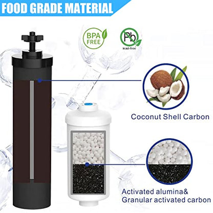 Wadoy Wasserfilter Kompatibel mit Berkey Wasserfilter System Black Element Cartridge (Paket von 4)