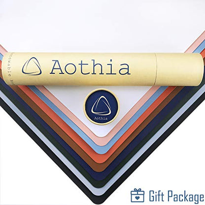 Aothia Office Desk Pad, umweltfreundliches Kork- und PU-Leder-Doppelseiten-Großes Desktop- / Maus-Pad