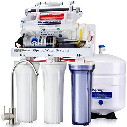 iSpring 100GPD unter Spüle 7-Stufe Reverse Osmose RO Trinkfiltrationssystem