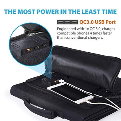 Rockpals 100W Faltbares Solarpanel-Ladegerät für Suaoki Portable Generator mit 3 USB-Anschlüssen