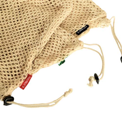 Mehrweg-Maschproduzieren-Taschen aus 100% Baumwolle - Mesh-Gemüse-Taschen - Umweltfreundlich, biologisch abbaubar & waschbar Mesh-Obst, Gemüse & produzieren-Taschen - Veggie-Taschen (3 klein, 3 mittel, 3 groß) (9)