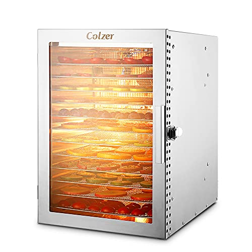 Colzer Food Dehydrator mit 12 Edelstahl-Trays