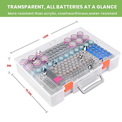Batterien Speicher Container Organizer Box Case mit Tester Checker