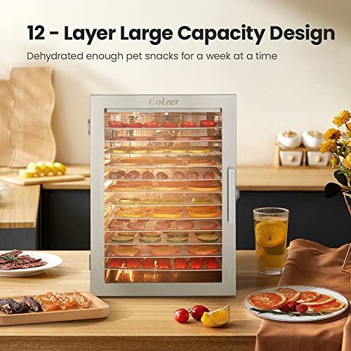 Colzer Food Dehydrator mit 12 Edelstahl-Trays