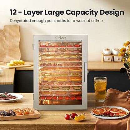Colzer Food Dehydrator mit 12 Edelstahl-Trays