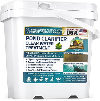 Teich Clear Water Treatment - 16 Packung für 8 Monate Teichreiniger Versorgung - Teichklärer