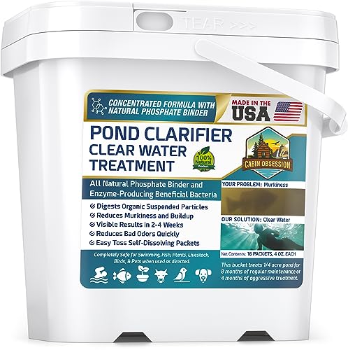 Teich Clear Water Treatment - 16 Packung für 8 Monate Teichreiniger Versorgung - Teichklärer