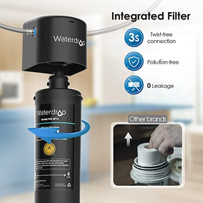 Wassertropfen 15UA unter Senke Wasserfiltersystem