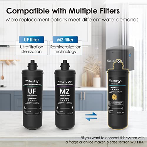Wassertropfen 10UA unter Senke Wasserfiltersystem