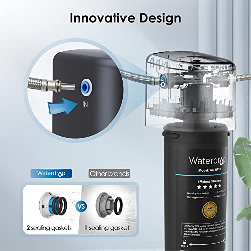 Wassertropfen 10UA unter Senke Wasserfiltersystem