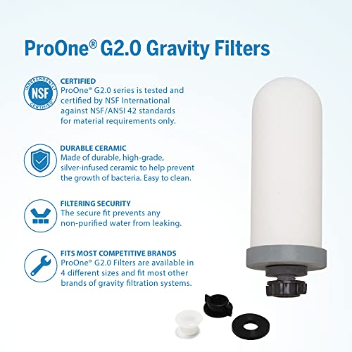 ProOne Scout II Personal Compact Gravity Water Filter System mit 5-Zoll Prepper Filter